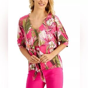 NWT JM Collection Women’s Vibrant, Island-inspired Top M